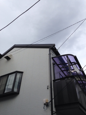 中原区上平間　地デジ＋BS/CSアンテナ工事