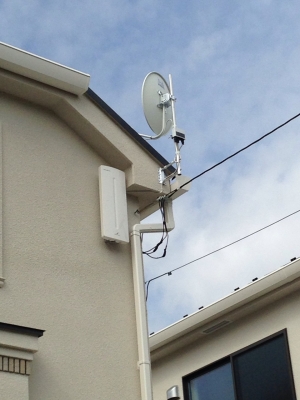 横浜市緑区霞ヶ丘　デザインアンテナ＋BS/CSアンテナ工事