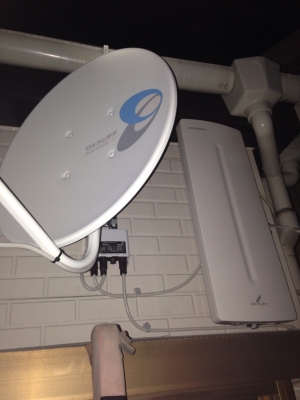 草加市柳島町 デザインアンテナとBS/CSアンテナ工事