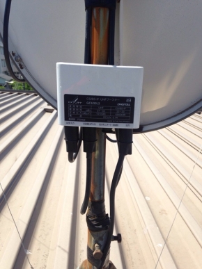 支柱に取り付けたブースター