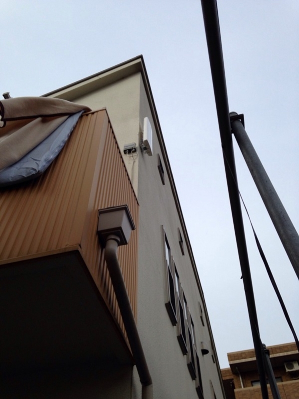 デザインアンテナを設置した戸建住宅