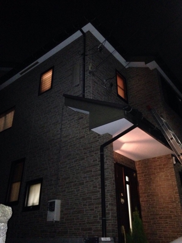 デザインアンテナを設置した戸建住宅