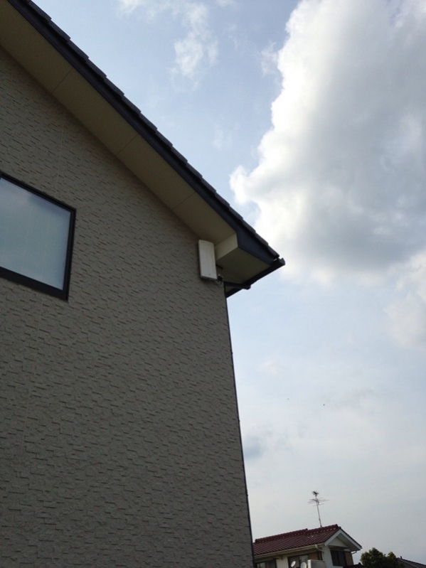 デザインアンテナを設置した戸建住宅