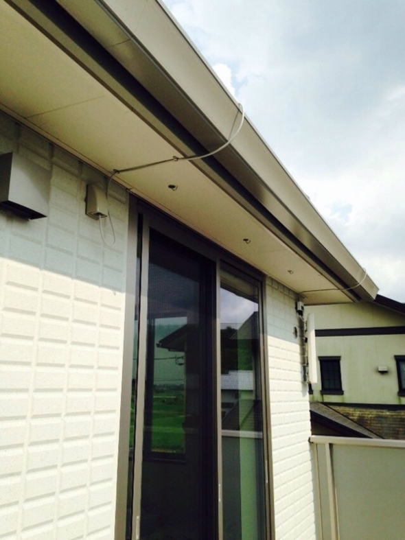 デザインアンテナを設置した外壁