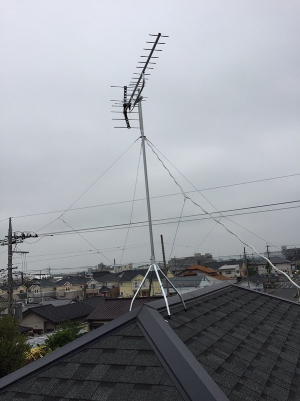 伊勢崎市富塚町　地デジアンテナ工事
