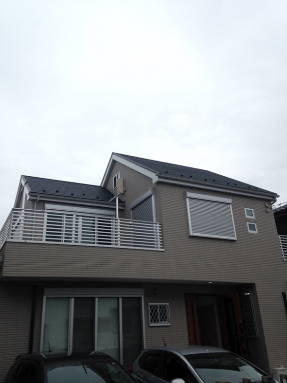 デザインアンテナを設置した戸建住宅