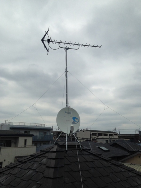 さいたま市南区鹿手袋｜地デジアンテナとBSアンテナ設置