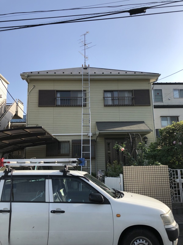 ♥八木式アンテナ+BS/CSアンテナの新設撤去♥川崎市多摩区へ！