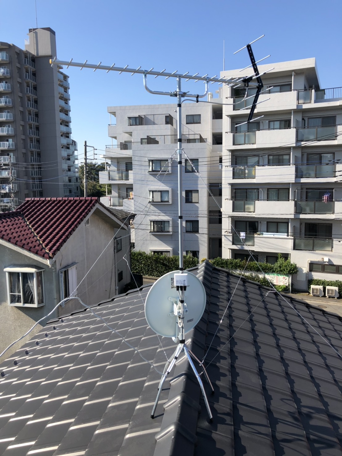 ケーブルテレビを廃止し地デジと4K8K対応衛星アンテナを設置♪地方局も〇