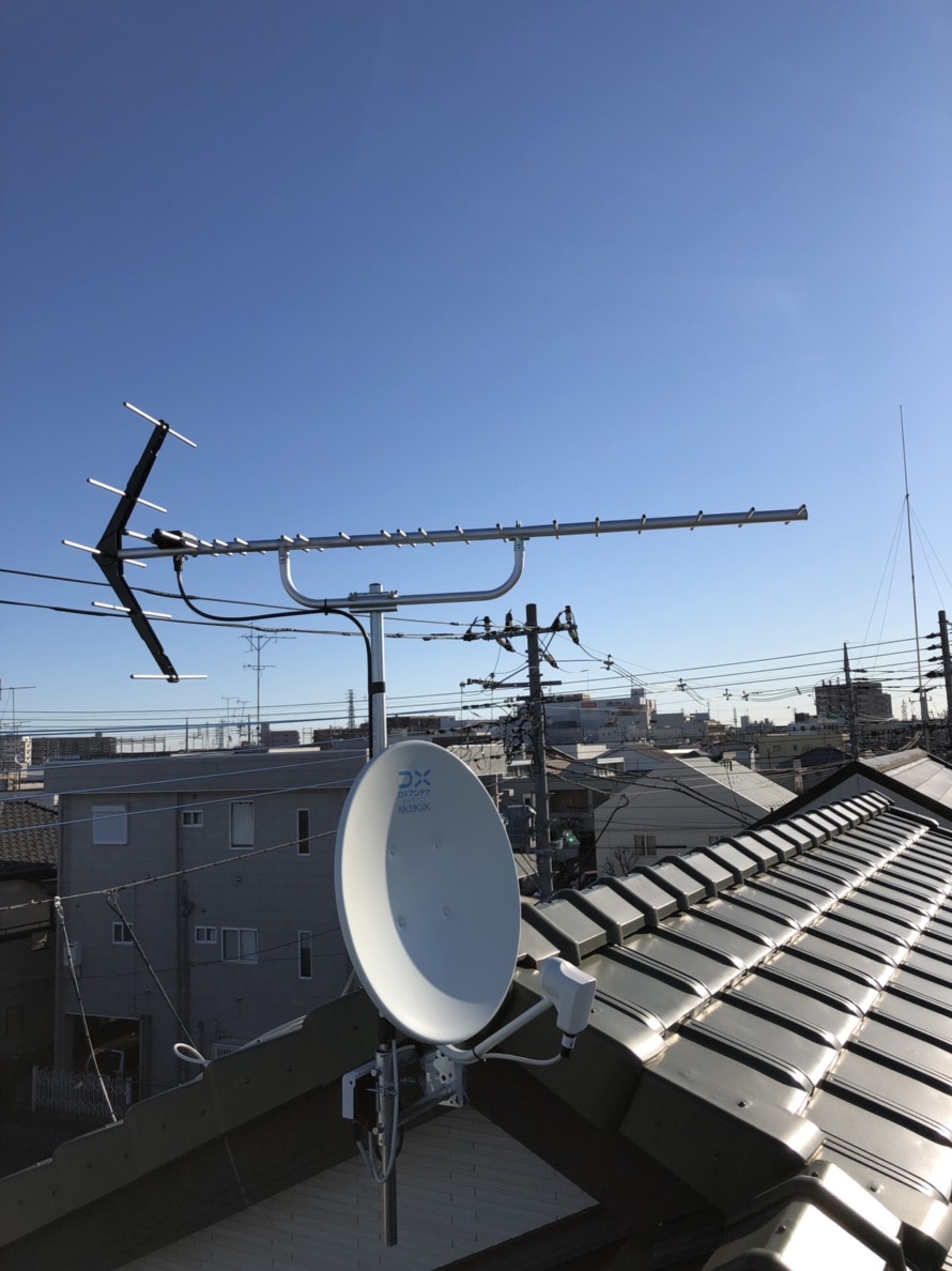 ◇久喜市本町◇母屋と新居をアンテナ視聴にしたい！地デジ＆BS/CS設置工事