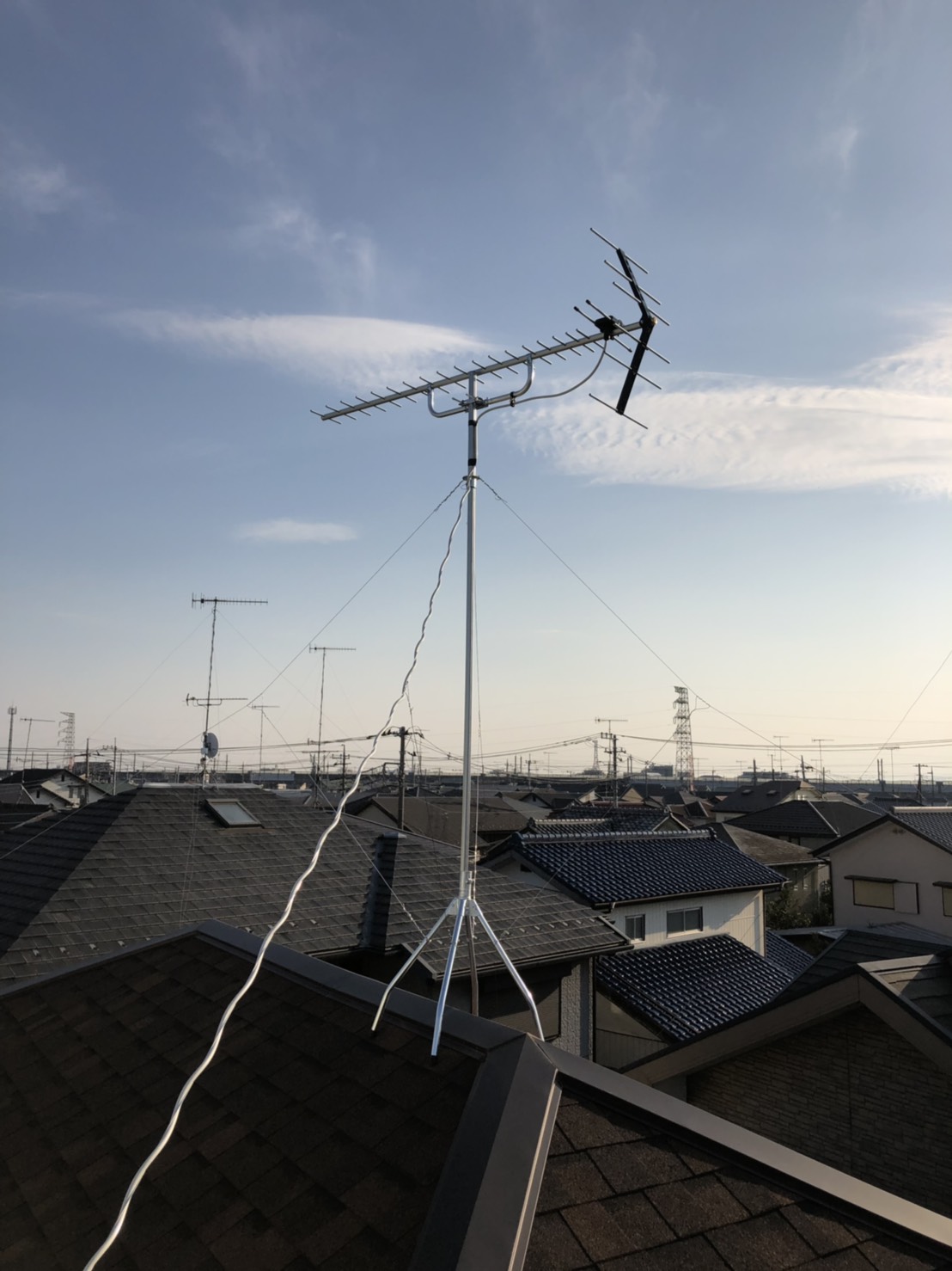 電波状況に合わせてアンテナを変更【行田市の工事事例】