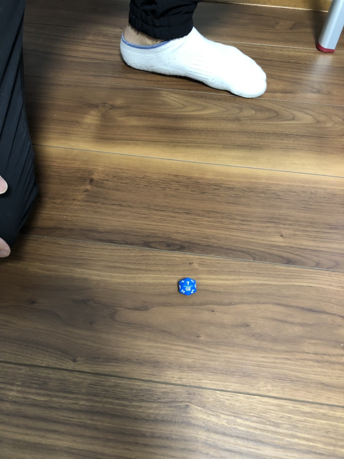 床に転がしたサイコロ