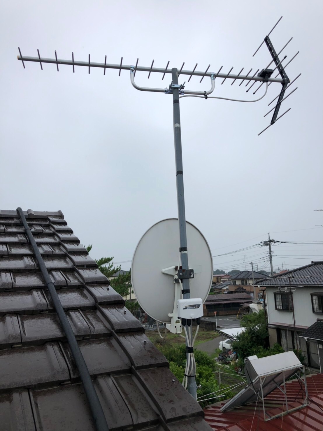 屋根のテレビアンテナ