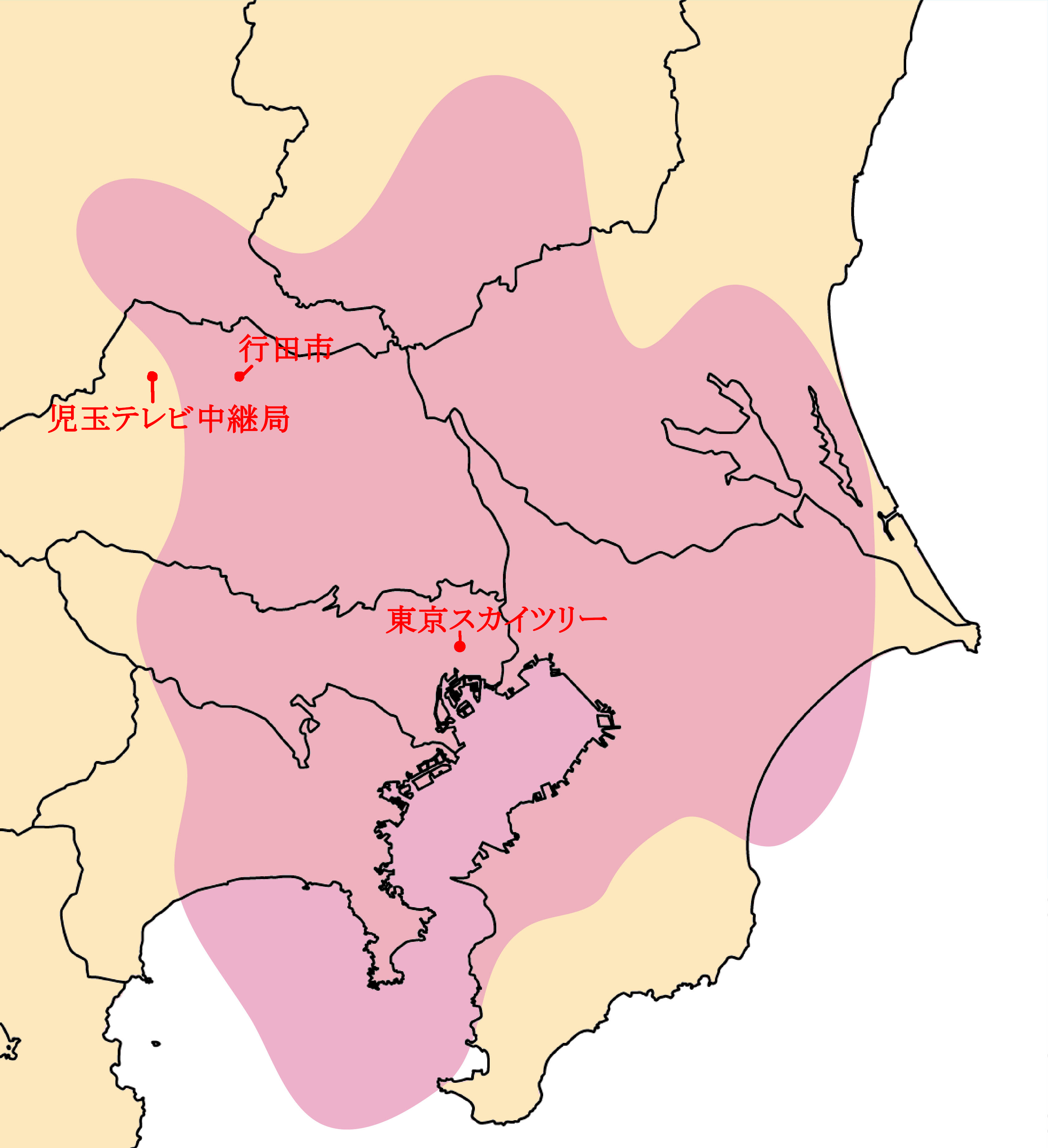 関東地方の地図