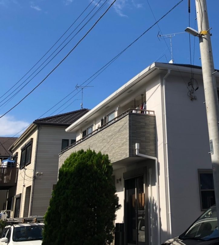 テレビアンテナを設置した戸建住宅