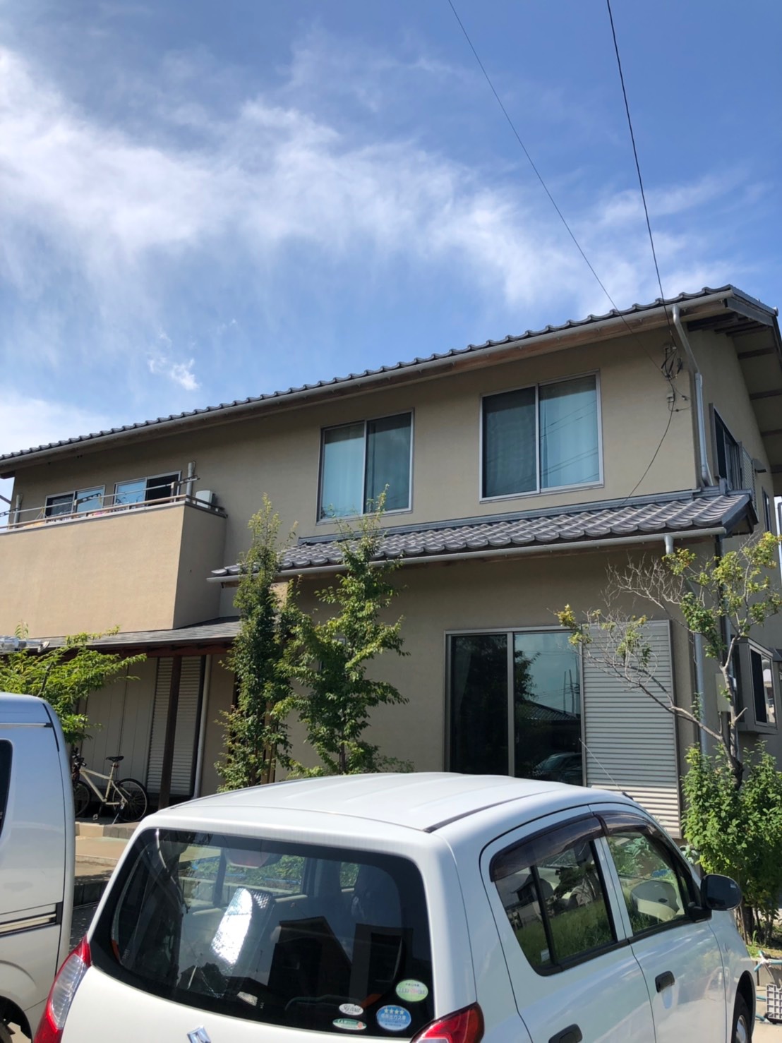 デザインアンテナを設置した戸建住宅