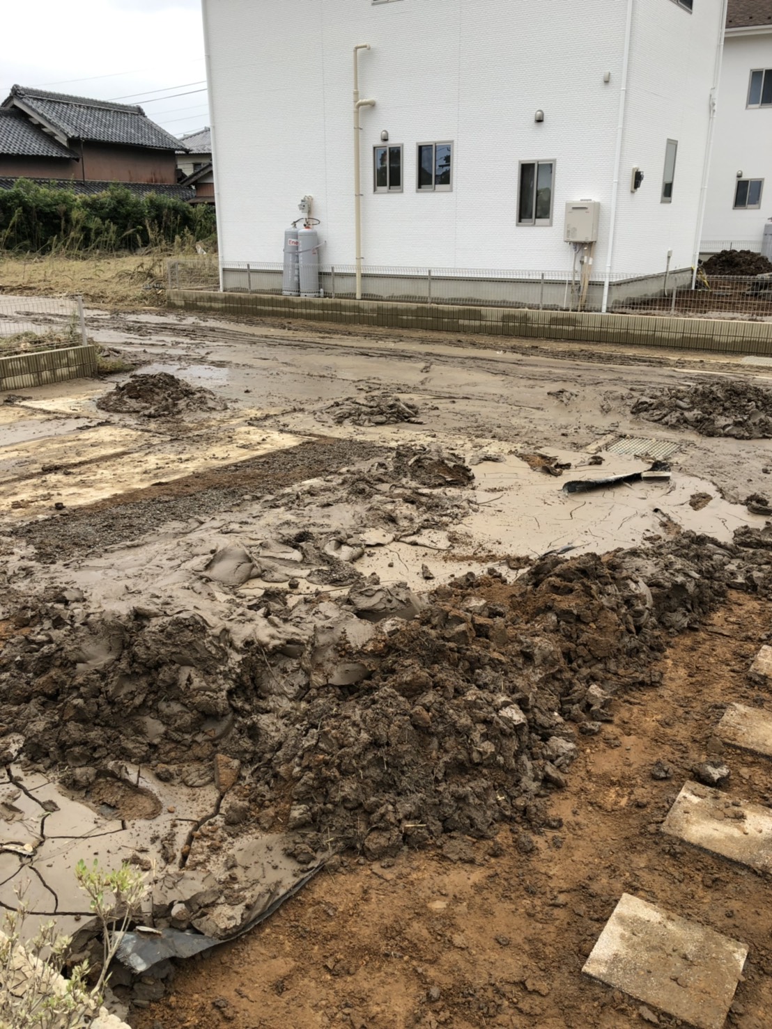 台風被害に遭った土地