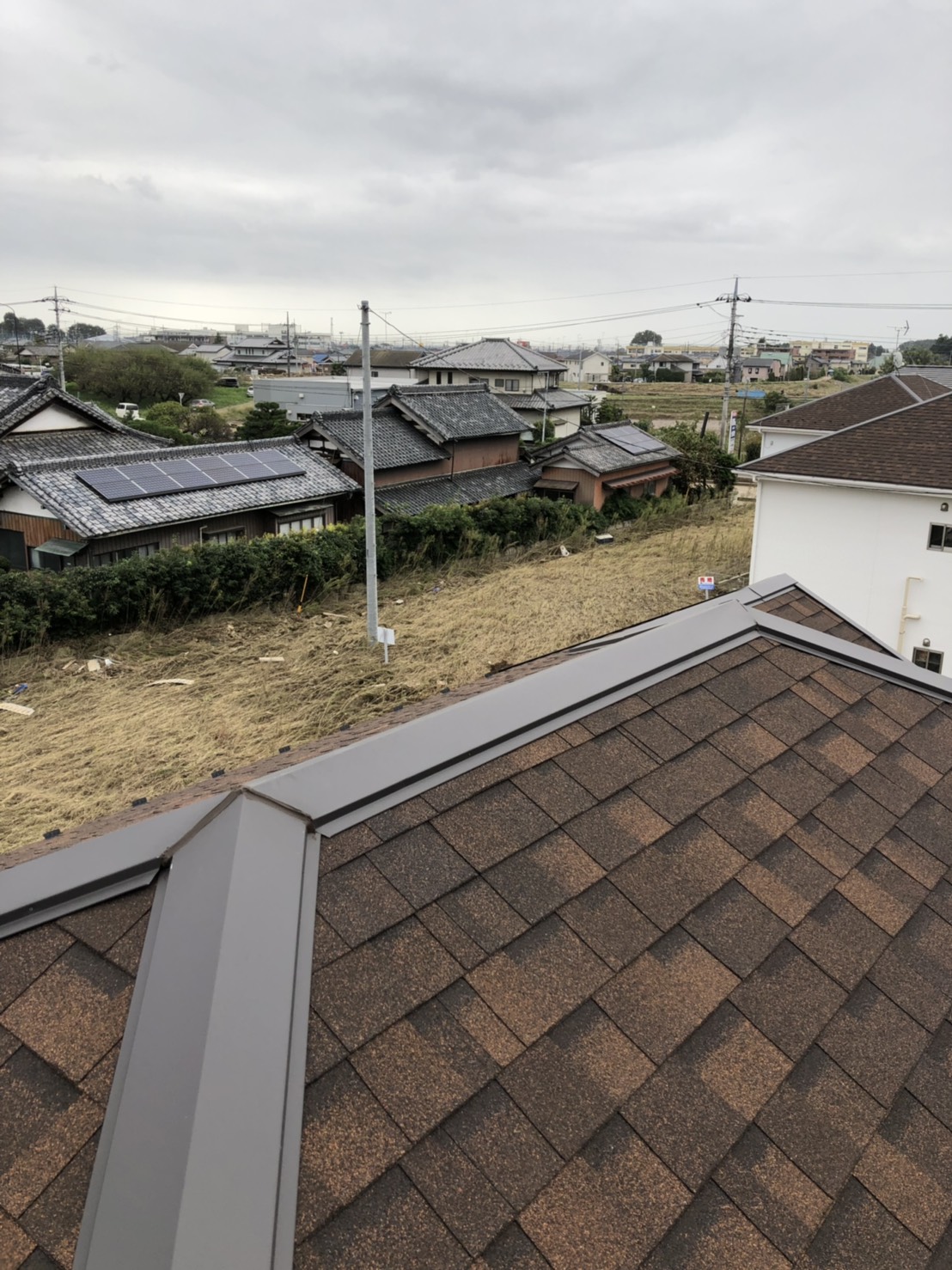 戸建住宅の屋根上