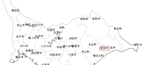 千葉県東部の地図