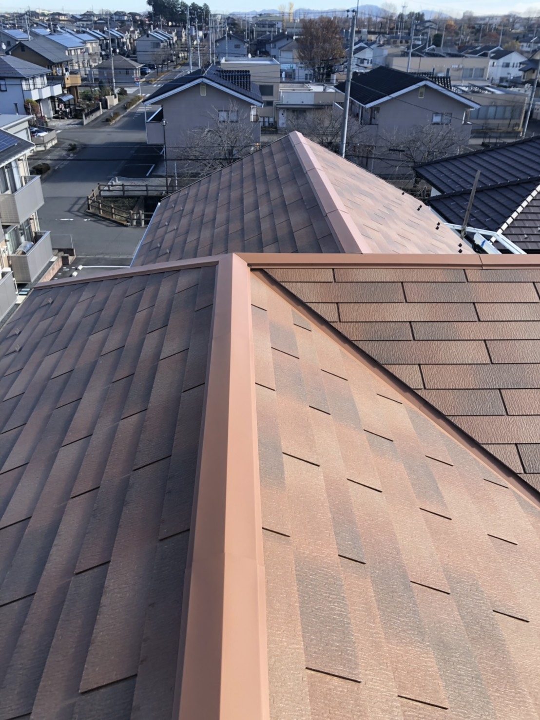 戸建住宅の屋根上