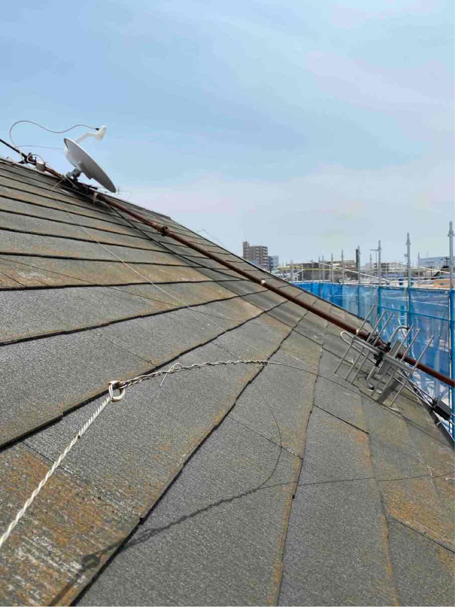 倒壊したテレビアンテナ