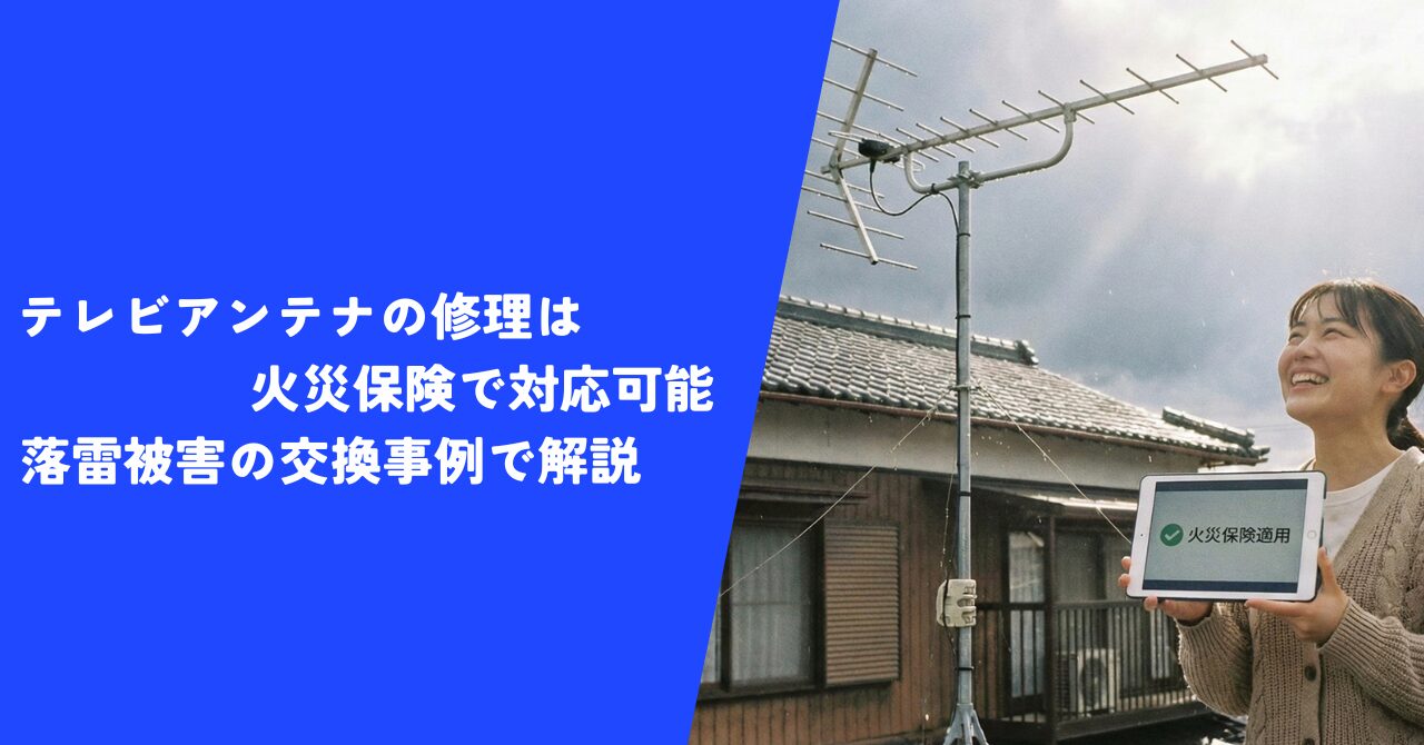 【注目】テレビアンテナの修理は火災保険で対応可能｜落雷被害の交換事例で完全解説！