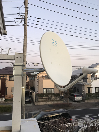 手すりのBS/CSアンテナ