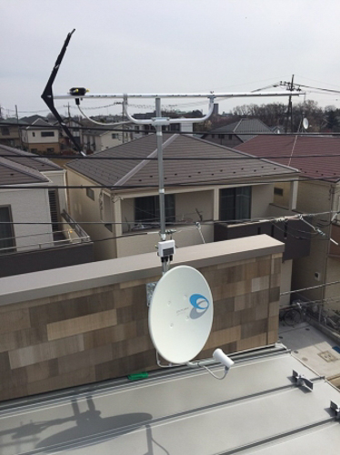 外壁のテレビアンテナ