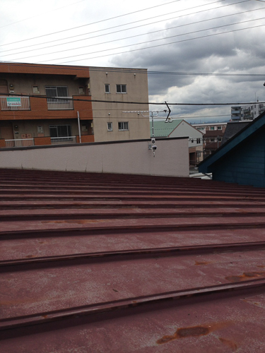 屋根のテレビアンテナ