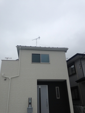 八木式アンテナ設置後の外観