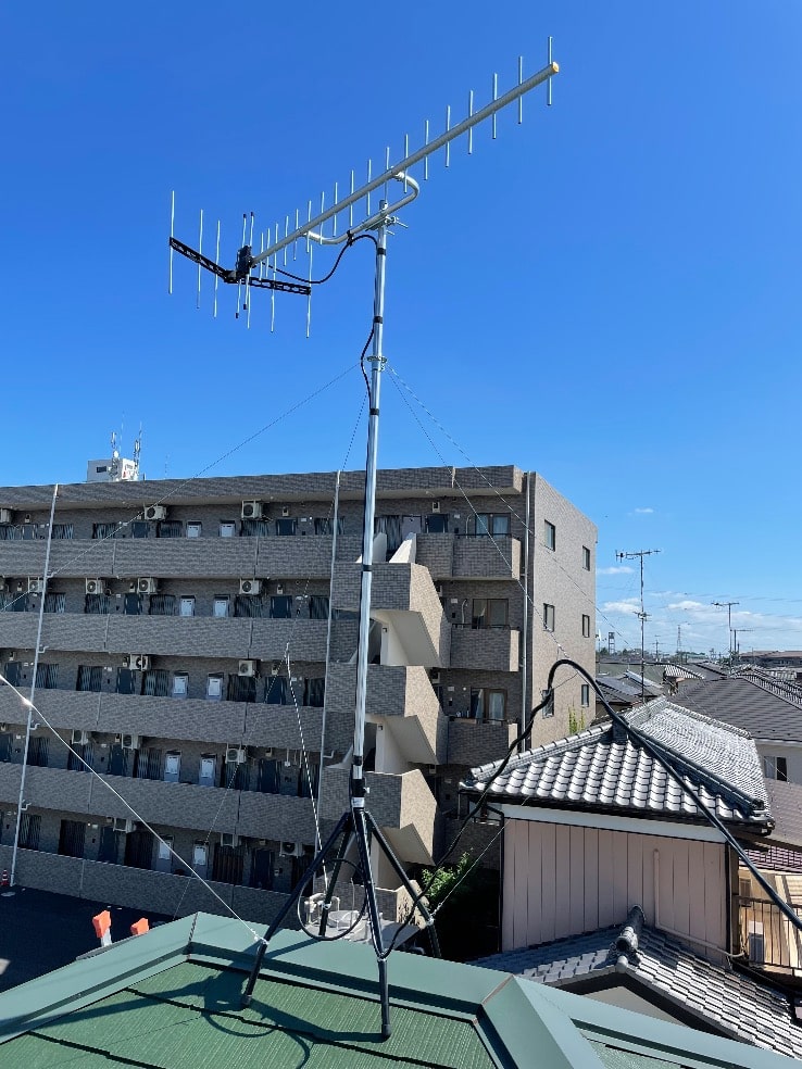 電波感度抜群！！埼玉県深谷市の新築に八木式アンテナを設置