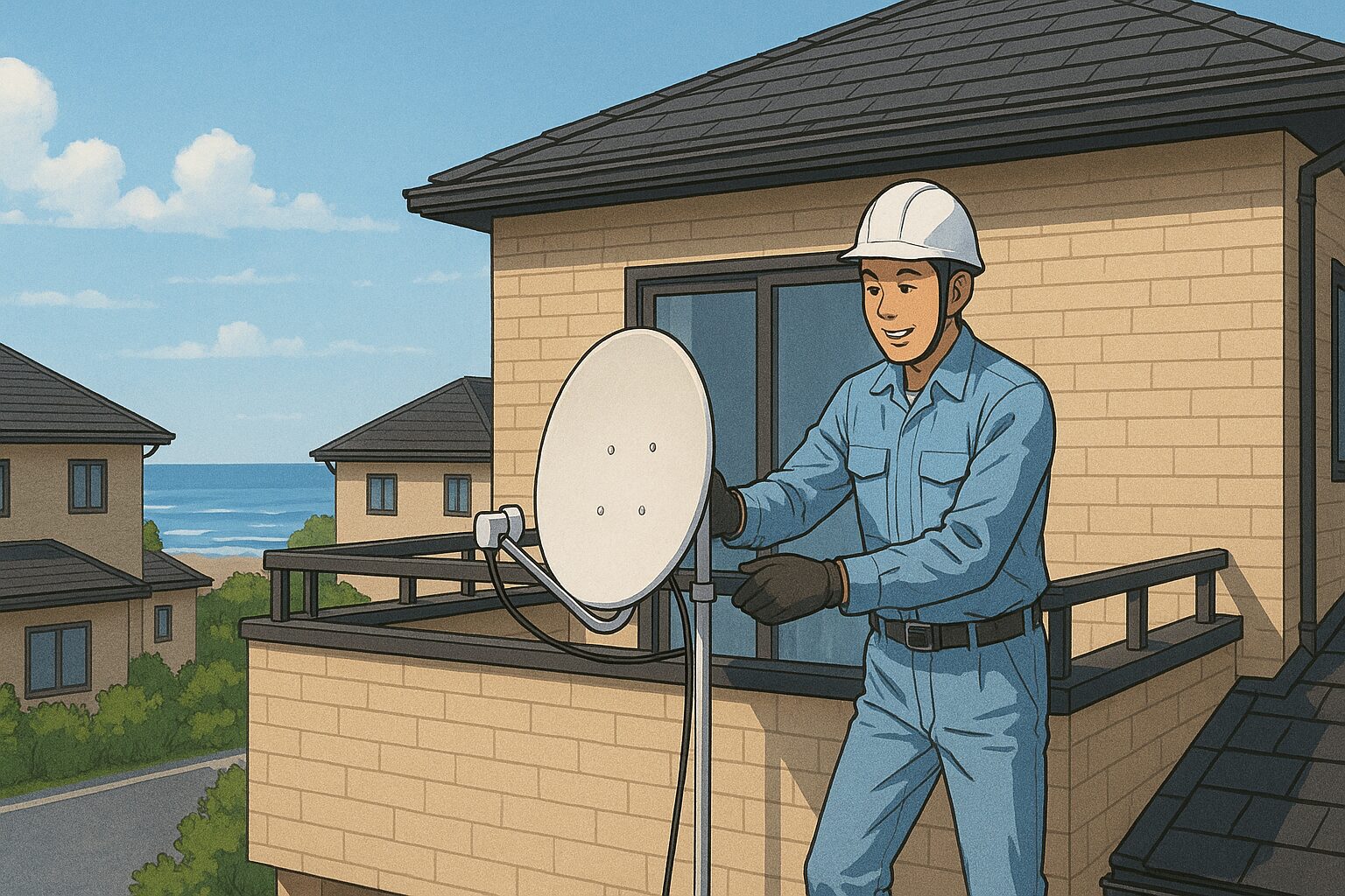 【完全版】福井県沿岸部の耐風速BSアンテナ設置！方角と概算費用の注意点