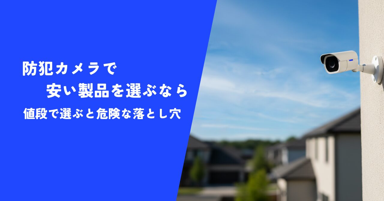 【注目】防犯カメラで安い製品の選定ポイント｜値段で選ぶと危険な落とし穴を徹底解説