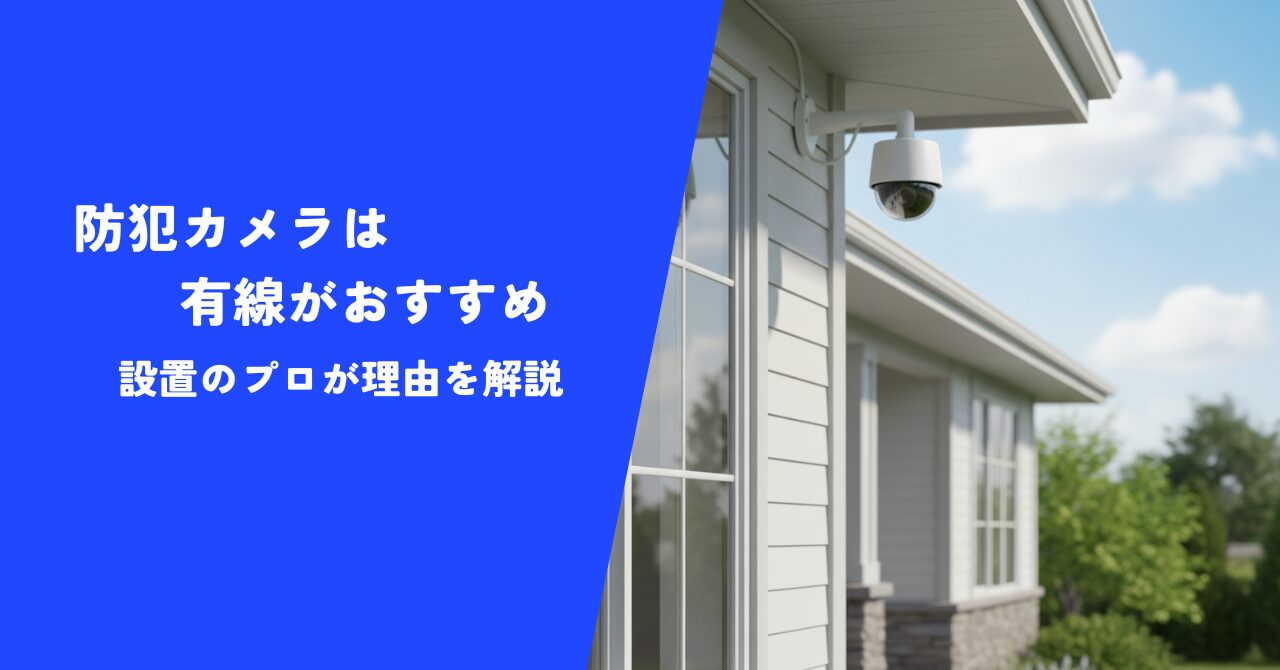【必見】防犯カメラは有線がおすすめ！｜設置のプロが有線の防犯カメラの良さを解説！
