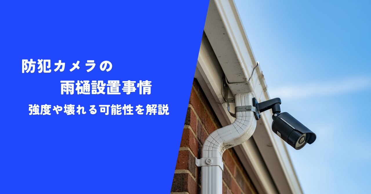 【必見】防犯カメラの雨樋設置のすべて｜強度や壊れる可能性を設置のプロが完全解説！