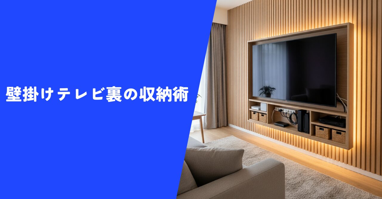 【必見】壁掛けテレビ裏の収納術｜設置のプロが収納アイテムからアイデアまで徹底解説