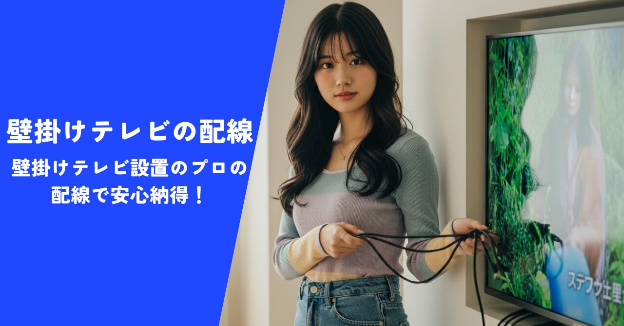 【注目】壁掛けテレビの配線方法に迷ったときの解決策｜設置のプロの配線で安心納得！