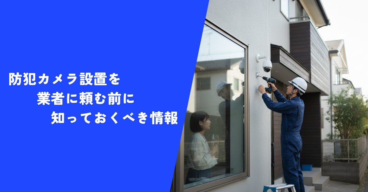 【重要】防犯カメラの設置を業者に頼む前に知るべき情報｜どこに頼むべきかが丸わかり