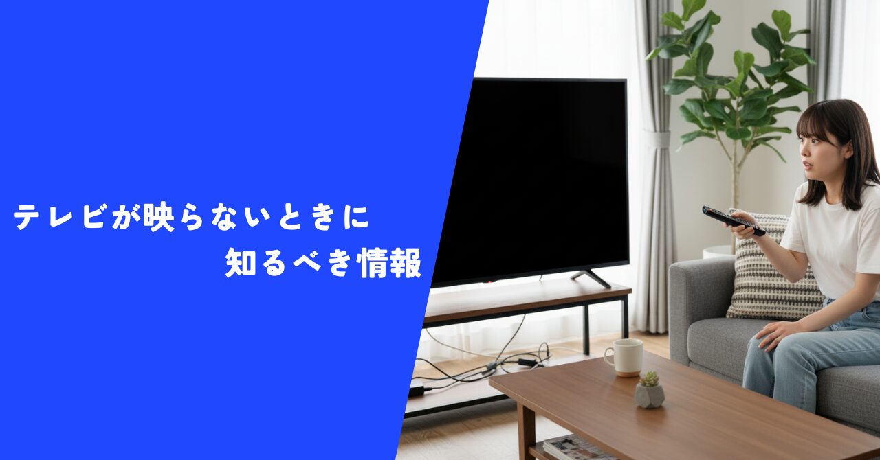 【解説】テレビが映らないときに知るべき情報｜アンテナ工事のプロが教える解決方法！