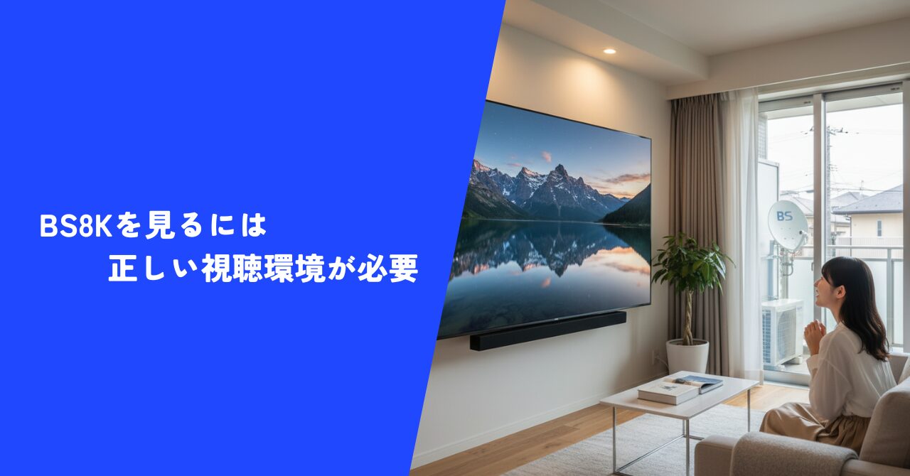 【必見】BS8Kを見るには正しい視聴環境を！｜プロが教える8Kを快適に見る方法！