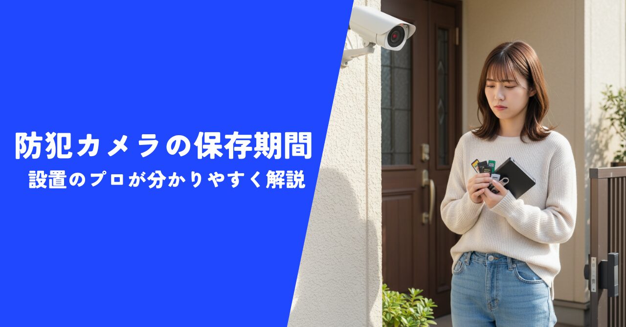 【重要】防犯カメラの保存期間｜場所や用途ごとの保存期間を設置のプロが完全解説！
