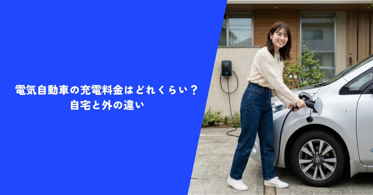 【解説】電気自動車の充電料金はどれくらい？自宅と外の違い｜安く抑える3つのコツ