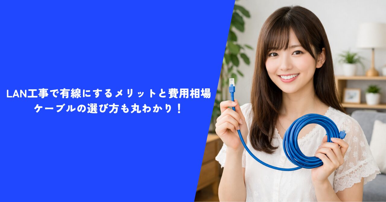 【必見】LAN工事で有線にするメリットと費用相場｜ケーブルの選び方も丸わかり！