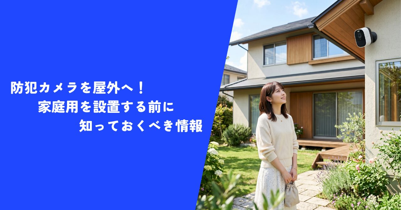 【安心】防犯カメラを屋外へ！家庭用を設置する前に知っておくべき情報｜プロが解説！
