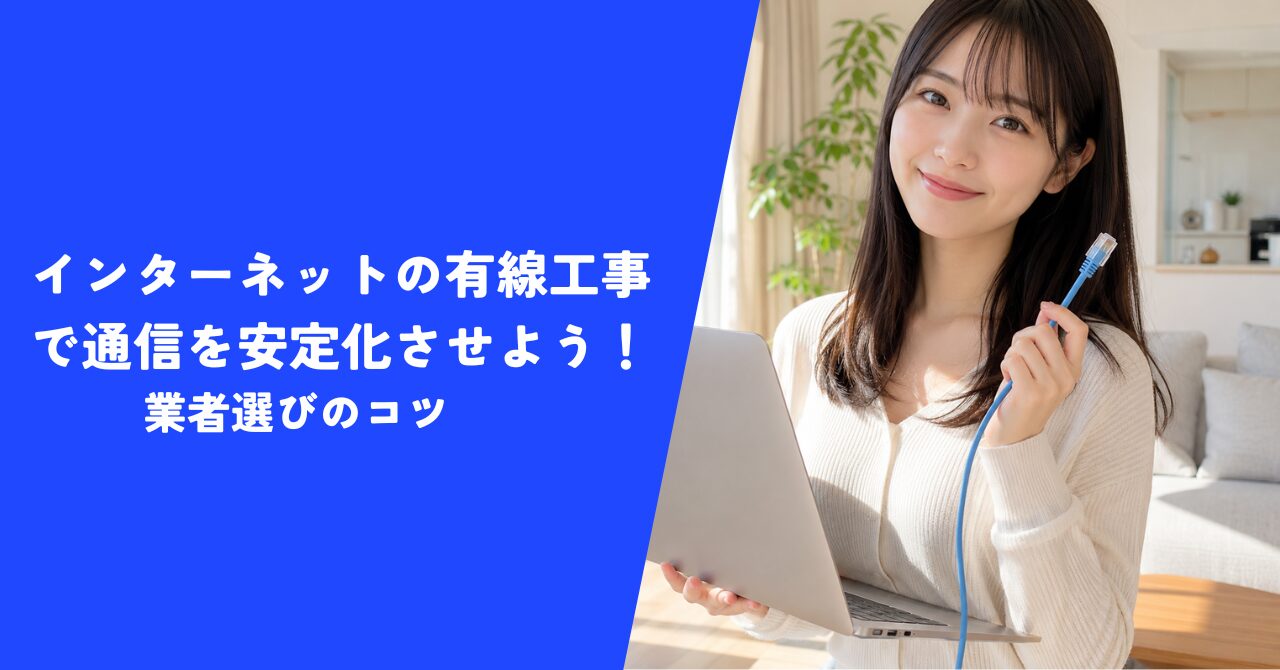 【プロ解説】インターネットの有線工事で通信を安定化させよう！｜業者選びのコツ