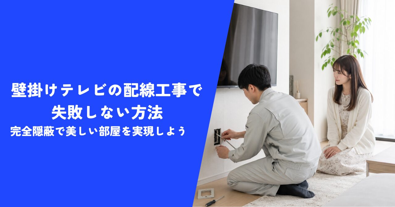 【必見】壁掛けテレビの配線工事で失敗しない方法｜完全隠蔽で美しい部屋を実現しよう