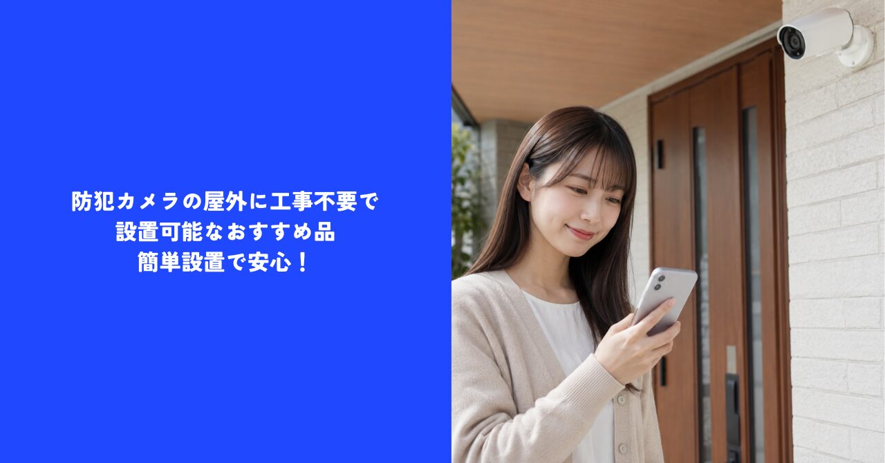 【徹底比較】防犯カメラの屋外に工事不要で設置可能なおすすめ品｜簡単設置で安心！