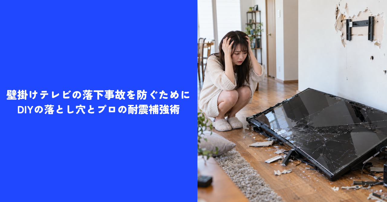 【危険】壁掛けテレビの落下事故を防ぐために｜DIYの落とし穴とプロの耐震補強術